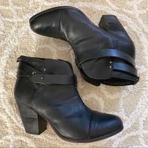 Rag & Bone Harrow Black Leather Booties